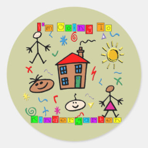 I'm Going to Kindergarten Classic Round Sticker