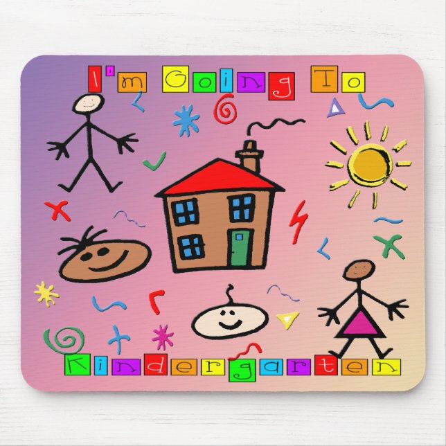 I'm Going to Kindergarten Mouse Mat (Front)