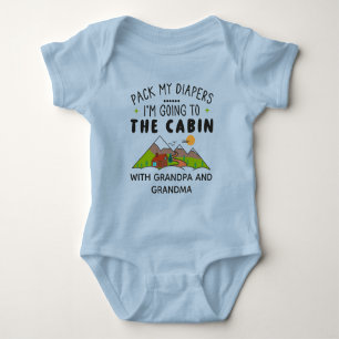 I'm Going To The Cabin with Grandpa and Grandma Baby Bodysuit