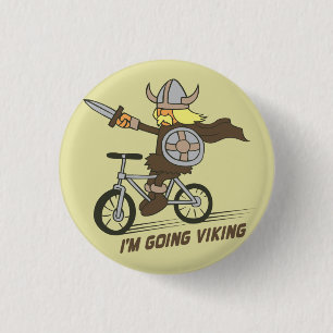 I'm Going Viking Funny Wordplay Flair Button