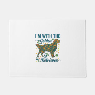 Im Golden Retriever Dog Halloween Pumpkins Leaves_ Doormat