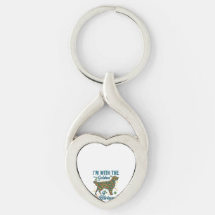 Im Golden Retriever Dog Halloween Pumpkins Leaves_ Key Ring