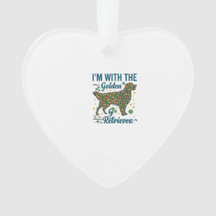 Im Golden Retriever Dog Halloween Pumpkins Leaves_ Ornament