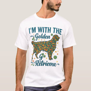 Im Golden Retriever Dog Halloween Pumpkins Leaves_ T-Shirt