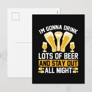 I'm gonna drink lots of beer holiday postcard