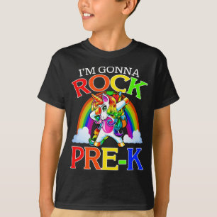 I'm Gonna Rock Pre-K Unicorn Rainbow T-Shirt