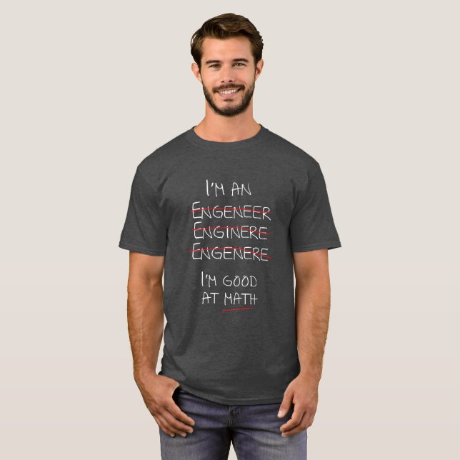 I'm Good at Math dark tee (Front Full)