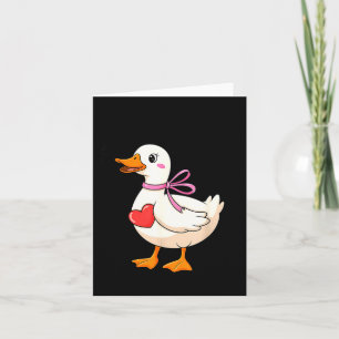 I'm Goosey For You Coquette Valentine Goose Card