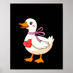 I'm Goosey For You Coquette Valentine Goose  Poster