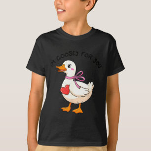 Im Goosey For You Coquette Valentine Goose T-Shirt