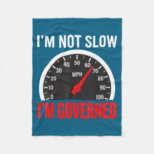 I'm Governed Speed Limiter Funny Trucker Truck Dri Fleece Blanket