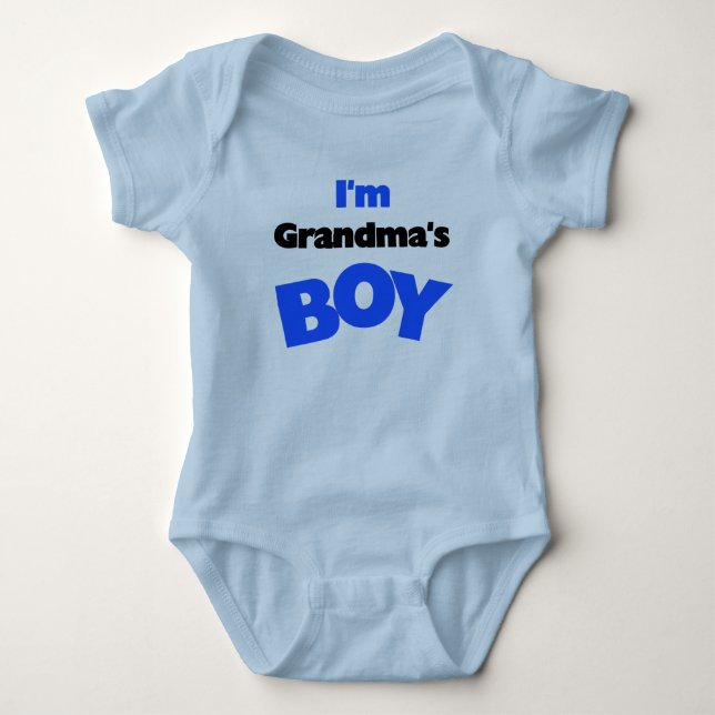 I'm Grandma's Boy Baby Bodysuit (Front)