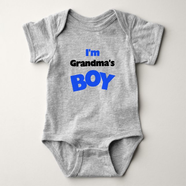 I'm Grandma's Boy Baby Bodysuit (Front)