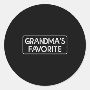I'm Grandma's Favorite Funny Grandson Granddaughte Classic Round Sticker