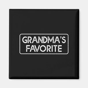 I'm Grandma's Favorite Funny Grandson Granddaughte Magnet