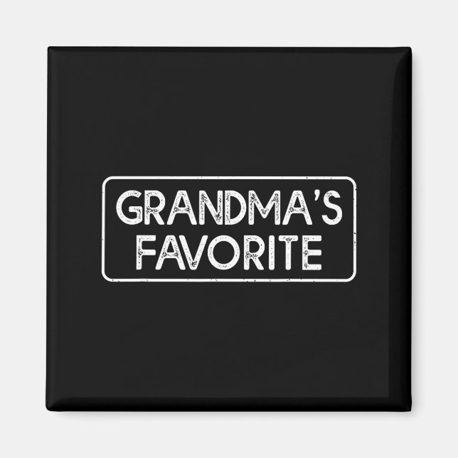 I'm Grandma's Favorite Funny Grandson Granddaughte Magnet (Front)