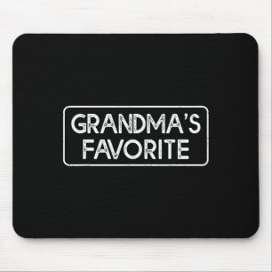 I'm Grandma's Favorite Funny Grandson Granddaughte Mouse Mat