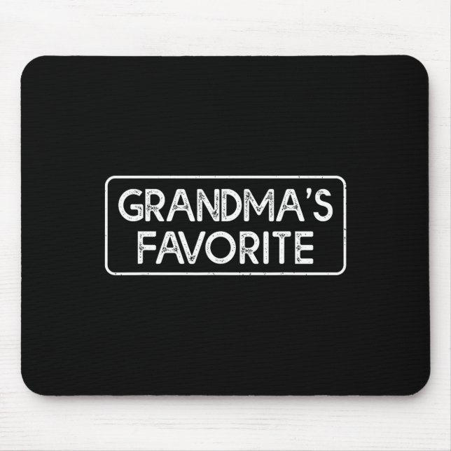 I'm Grandma's Favorite Funny Grandson Granddaughte Mouse Mat (Front)