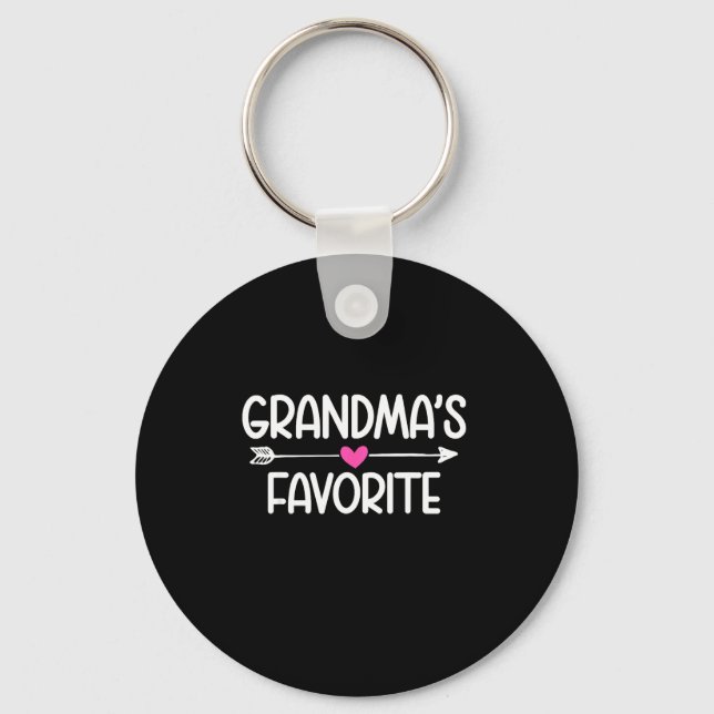 Im Grandmas Favorite Granddaughter Humor Funny Fam Key Ring (Front)