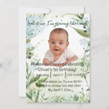 I'm growing like a weed, 1st birthday boy,