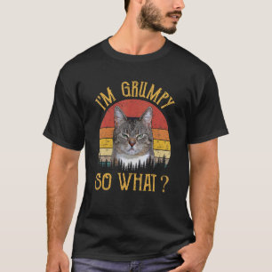 I'm Grumpy So What Kitten Catkin Kitty Meme Angry T-Shirt