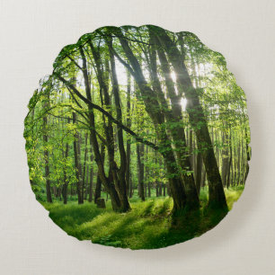 Im grünen Wald Round Cushion