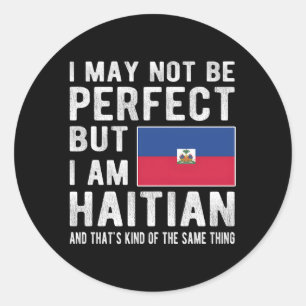 I'M Haitian Flag Haiti Heritage Haitian Roots Classic Round Sticker