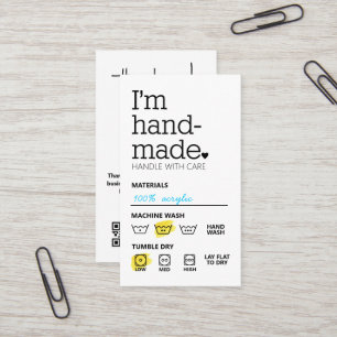 I'm Handmade Minimalist Business Care Cards