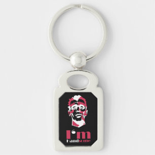 I'm handsome abstract face key ring