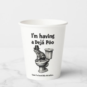 I'm Having a Déjà Poo Heard This Before Frog Paper Cups