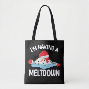 I'm Having A Meltdown Christmas Snowman Snow Tote Bag