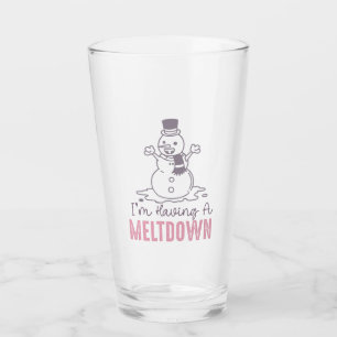 I'm Having a Meltdown - Funny Snowman Design Glass