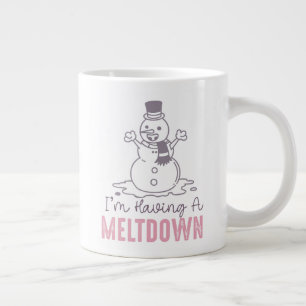 I'm Having a Meltdown - Funny Snowman Design Large Coffee Mug