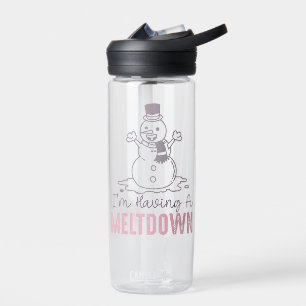 I'm Having a Meltdown - Funny Snowman Design Water Bottle