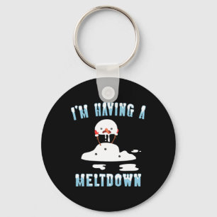 I'm Having A Meltdown Snowman Christmas Funny T- Key Ring