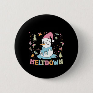 I'm Having A Meltdown Snowman Christmas Funny Xmas 6 Cm Round Badge