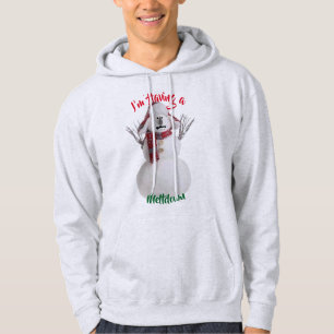 i'm having a meltdown snowman funny christmas heat hoodie