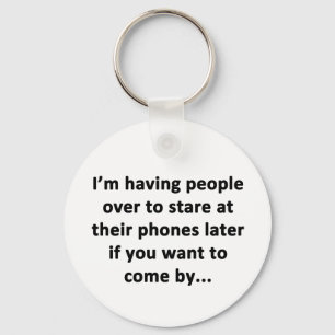 I'm Having People Over Key Ring