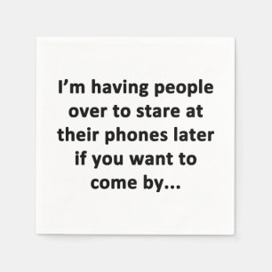 I'm Having People Over Napkin