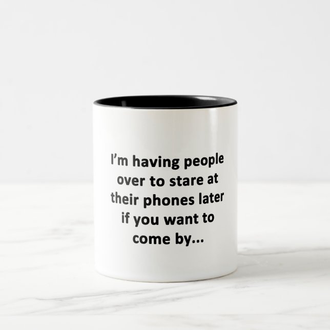 I'm Having People Over Two-Tone Coffee Mug (Center)
