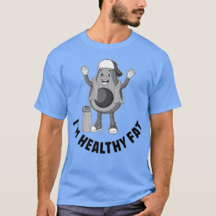 I'm Healthy Fat, Cute Avocado, Funny Vegetarian, V T-Shirt