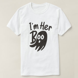 I'm Her Boo Cute Couple Quote Typography Design T-Shirt