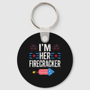 I'm Her Firecracker 4th Of July Fireworks Matching Key Ring