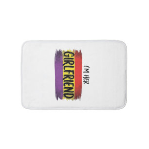 Im Her Girlfriend Rainbow Pride Vector Shirt Bath Mat