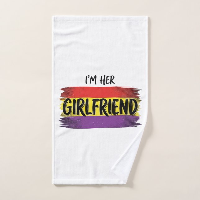 Im Her Girlfriend Rainbow Pride Vector Shirt Hand Towel (Hand Towel)