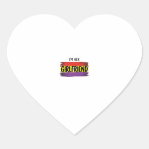 Im Her Girlfriend Rainbow Pride Vector Shirt Heart Sticker