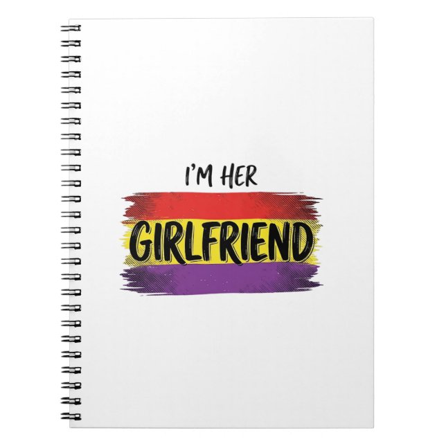 Im Her Girlfriend Rainbow Pride Vector Shirt Notebook (Front)