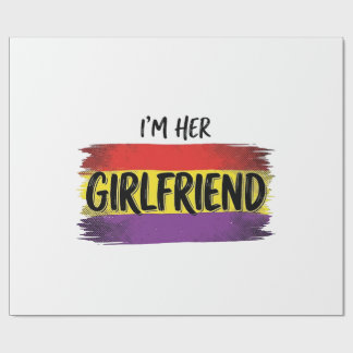 Im Her Girlfriend Rainbow Pride Vector Shirt Wrapping Paper