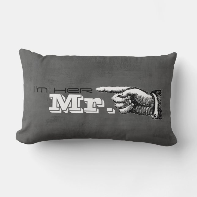 I'm Her Mr./Groom's Pillow Wedding Gift Set of 2 (Front)