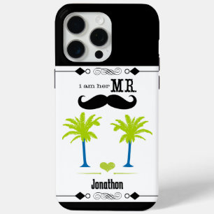 I'm Her Mr. Moustache Groom Beach Palm Tree iPhone 15 Pro Max Case